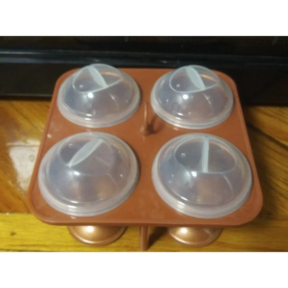 NWOB Egg Makers w/Egg Caddy Copper Chef Copper Egg holders w/lids & caddy